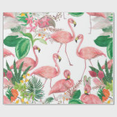 Aquarellmalerei nahtloses Muster mit Flamingo Geschenkpapier (Flach)