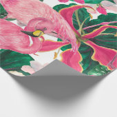 Aquarellmalerei nahtloses Muster mit Flamingo Geschenkpapier (Ecke)