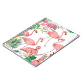 Aquarellmalerei nahtloses Muster mit Flamingo Notizblock (Linke Seite)