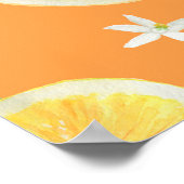 Aquarellmalerei nahtloses Muster mit Zitrus f Poster (Ecke)