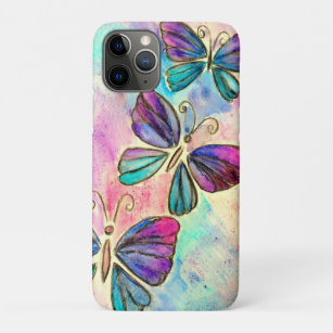 Aquarellmalerei - Niedliche farbige Schmetterlinge Case-Mate iPhone Hülle