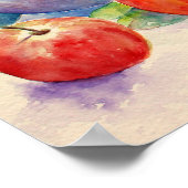 Aquarellmalerei Obst und Jug Stillleben Poster (Ecke)