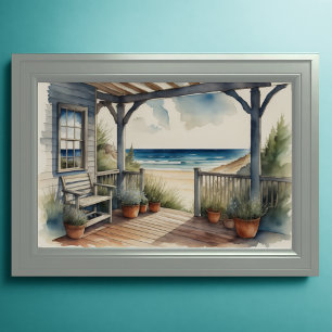 Aquarellmalerei Ocean View Vorderseite Poster