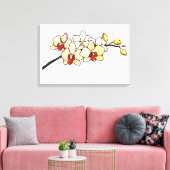 Aquarellmalerei Orchideengelbe Blüten Zen Leinwanddruck (Insitu (Wohnzimmer))