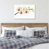 Aquarellmalerei Orchideengelbe Blüten Zen Leinwanddruck (Insitu (Schlafzimmer))