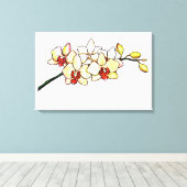 Aquarellmalerei Orchideengelbe Blüten Zen Leinwanddruck (Insitu (Holzboden))
