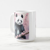 Aquarellmalerei Panda Bär Kaffeetasse (Vorderseite Links)