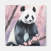 Aquarellmalerei Panda Bär Magnet (Vorne)