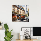 Aquarellmalerei Paris Poster (Heimbüro)