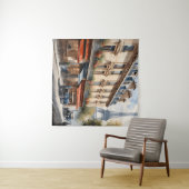 Aquarellmalerei Paris Wandteppich (Beispiel (Horizontal))