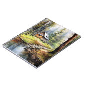 Aquarellmalerei Phantastische Kabine im Wald Notizblock (Linke Seite)