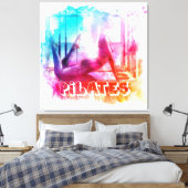 Aquarellmalerei Pilates Leinwanddruck (Insitu (Schlafzimmer))