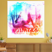 Aquarellmalerei Pilates Leinwanddruck (Insitu (Wohnzimmer))