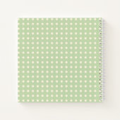 Aquarellmalerei Polka dots Green Garden Sketch Notizblock (Rückseite)