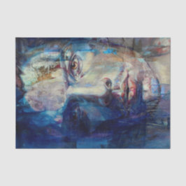 Aquarellmalerei Portrait of Man Tissue Seidenpapier