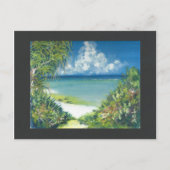 Aquarellmalerei Postcard Okinawa Shore Postkarte (Vorderseite)