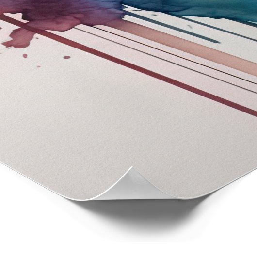 Aquarellmalerei Poster (Ecke)