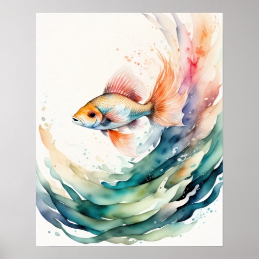 Aquarellmalerei Poster (Vorne)