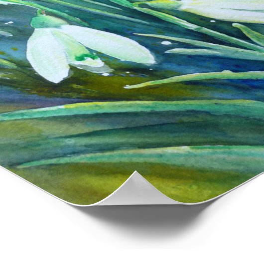 Aquarellmalerei Poster (Ecke)