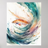 Aquarellmalerei Poster (Vorne)