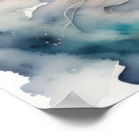 Aquarellmalerei Poster (Ecke)