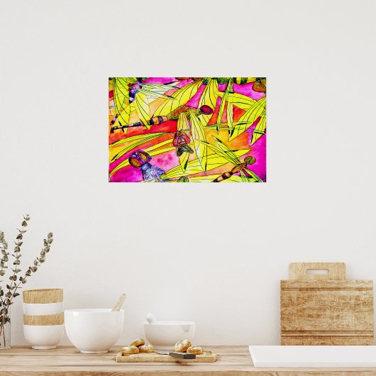 Aquarellmalerei Poster (Küche)