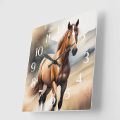 Aquarellmalerei Quadratische Wanduhr (Winkel)