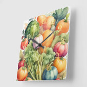 Aquarellmalerei Quadratische Wanduhr (Winkel)