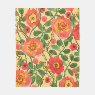 Aquarellmalerei Retro-Blumenmuster nahtlos Muster Fleecedecke