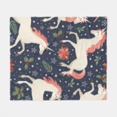 Aquarellmalerei Retro-Blumenmuster nahtlos Muster Fleecedecke (Vorderseite (Horizontal))