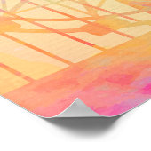 Aquarellmalerei Riesenrad Kunst Poster (Ecke)