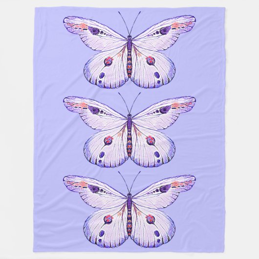 Aquarellmalerei Schmetterling 1 Fleecedecke (Vorderseite)