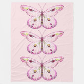 Aquarellmalerei Schmetterling 2 Fleecedecke (Vorderseite)
