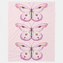 Aquarellmalerei Schmetterling 2 Fleecedecke