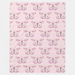 Aquarellmalerei Schmetterling 2a Fleecedecke