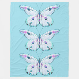 Aquarellmalerei Schmetterling 3 Fleecedecke