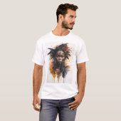 Aquarellmalerei, schöne afrikanische Stammesfrauen T-Shirt (Vorne ganz)