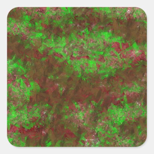 Aquarellmalerei schöner Blumengarten Quadratischer Aufkleber (Vorderseite)