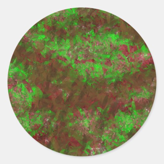 Aquarellmalerei schöner Blumengarten Runder Aufkleber (Vorderseite)