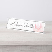 Aquarellmalerei Schreibtischnamensplakette (Vorderseite )