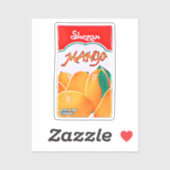 Aquarellmalerei Shezan Mango Juice Desi Aufkleber (Blatt)