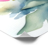 Aquarellmalerei Snapdragons Poster (Ecke)