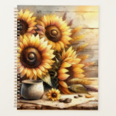 Aquarellmalerei Sonnenblumen Planer (Vorderseite)