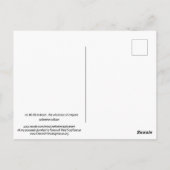 Aquarellmalerei spröde Blume + optimistisches Spri Postkarte (Rückseite)