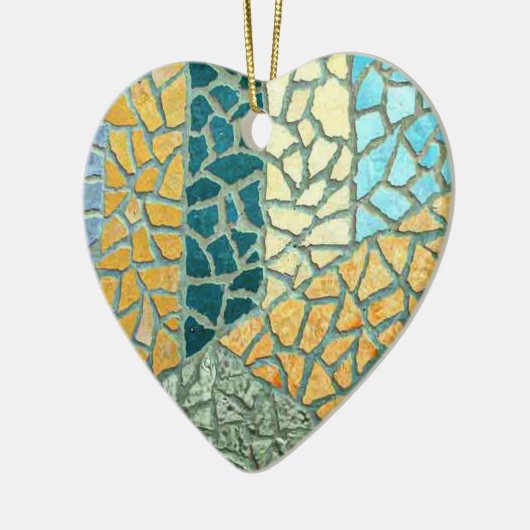 Aquarellmalerei Stone Mosaik + Ihre Ideen Keramikornament (Links)