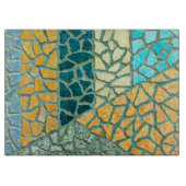 Aquarellmalerei Stone Mosaik + Ihre Ideen Schneidebrett (Vorderseite)