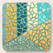 Aquarellmalerei Stone Mosaik + Ihre Ideen Untersetzer (Vorderseite)