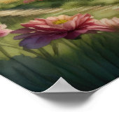 Aquarellmalerei Storybook Mittelalterliches Schlos Poster (Ecke)