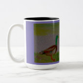 Aquarellmalerei, Tanklatsche Buddies Zweifarbige Tasse (Links)