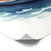 Aquarellmalerei Venezianische Maske der Frau VI Poster (Ecke)